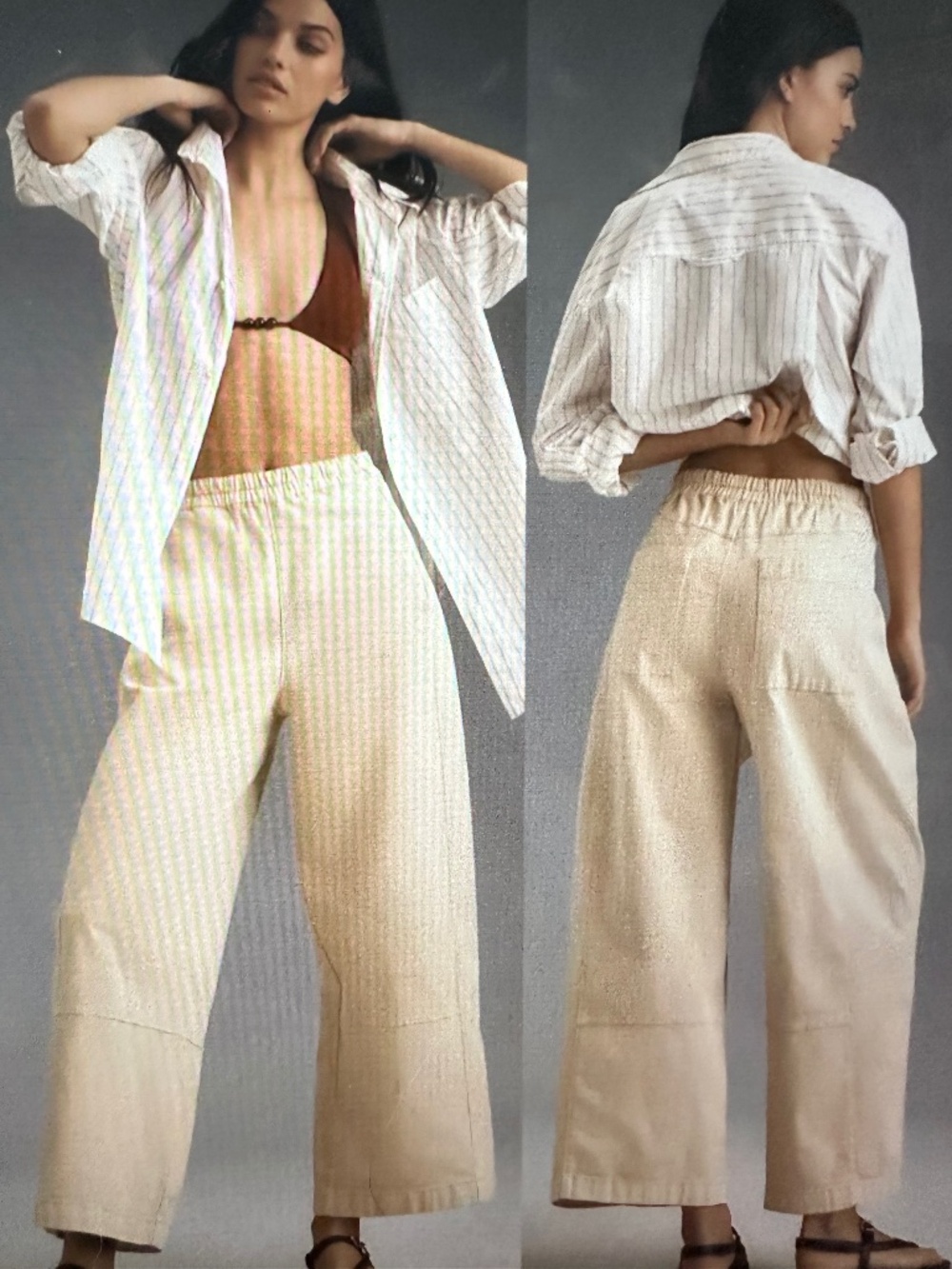 Pilcro The Izzie relaxed Pull On Barrel leg Pants